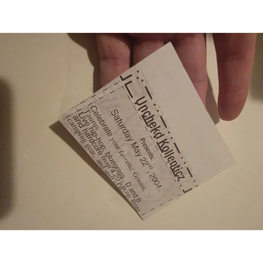Vintage DJ Show Hand Out Concert Y2K 2004 Unchekd Kollepticz Hip Hop DNB